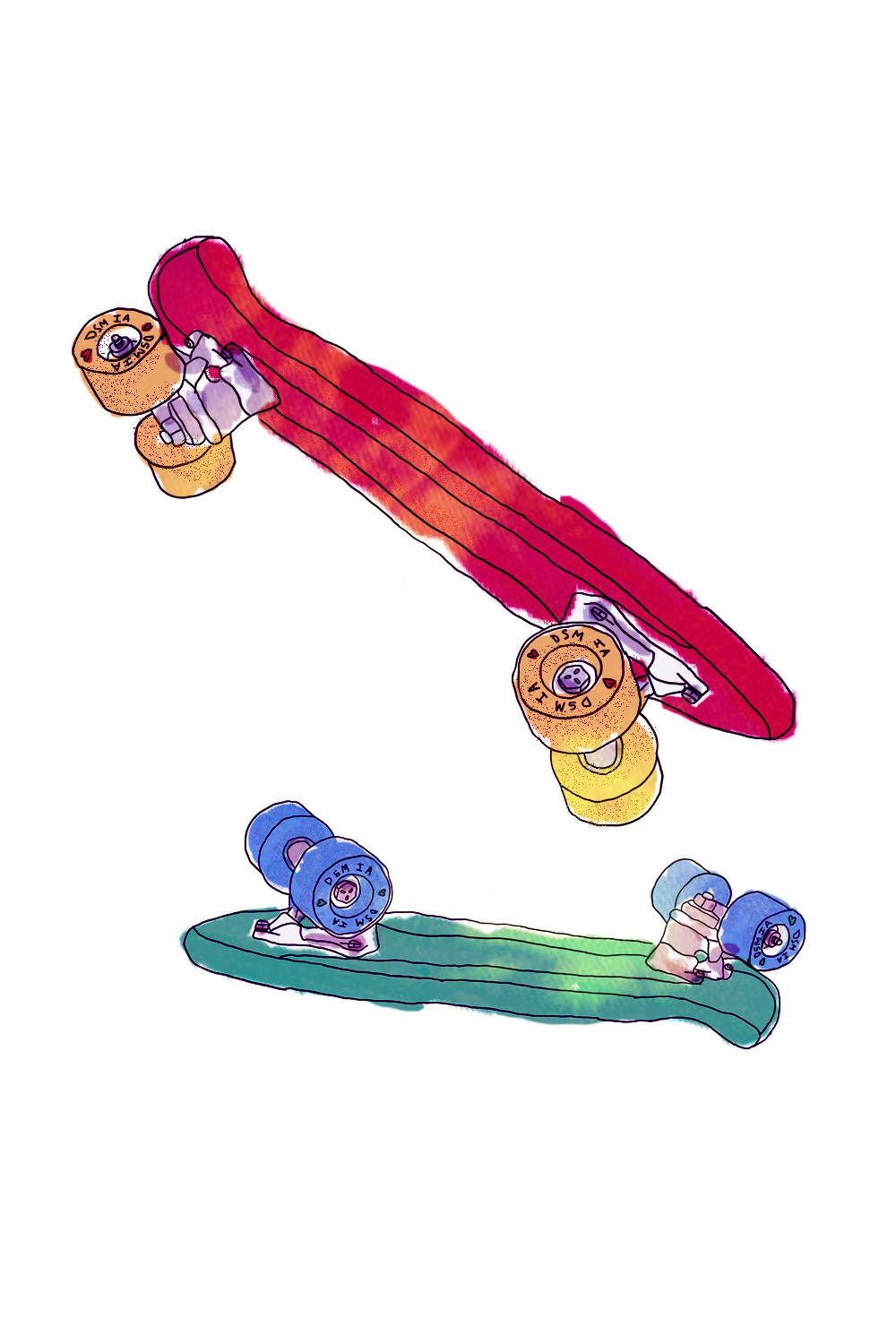 skateboards